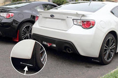 Rally Armor UR Black Mud Flaps w/ White Logo Scion FR-S 2013-2016 / Subaru BRZ 2013-2020 | MF23-UR-BLK/WH