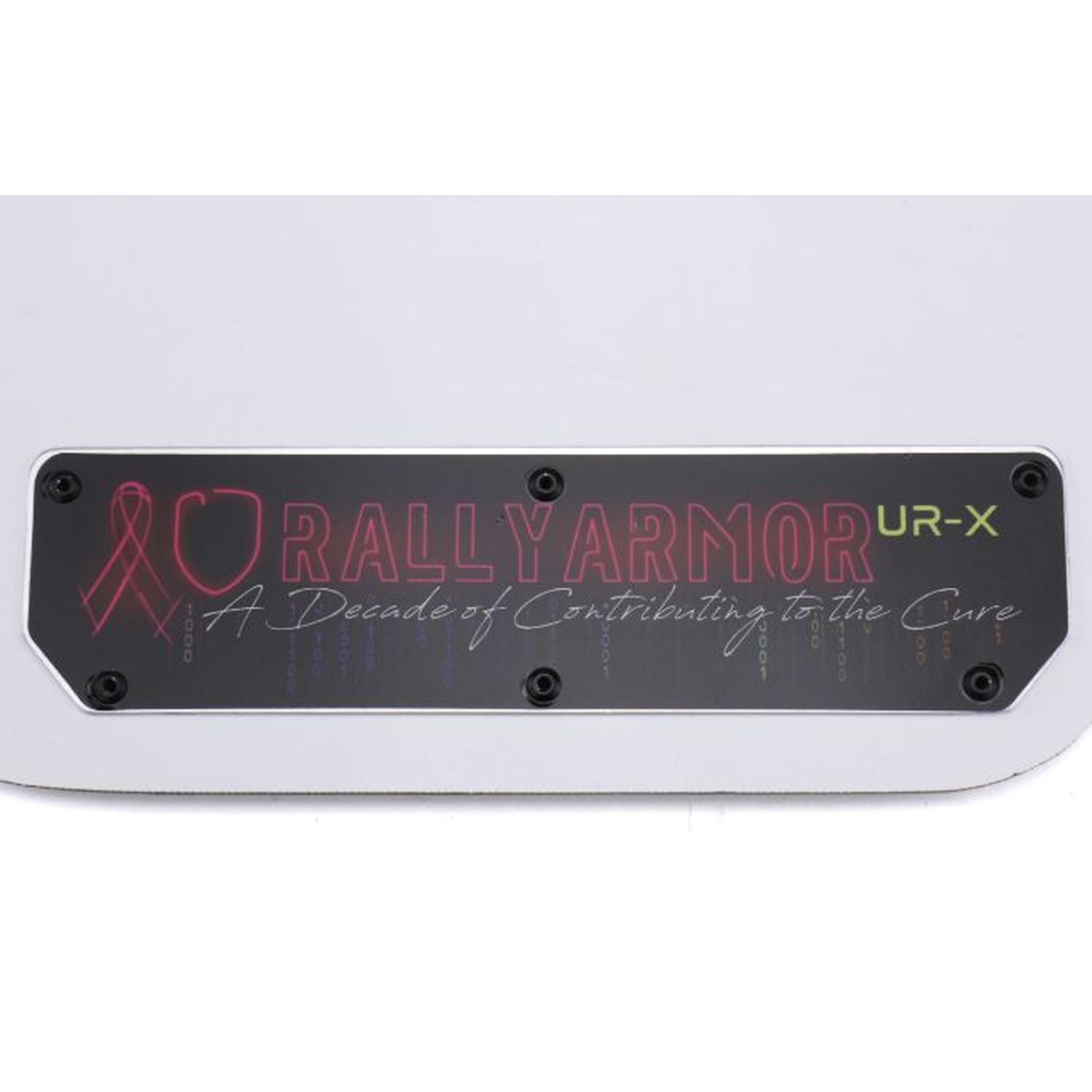 Rally Armor UR Mudflaps Breast Cancer Awarness White w/ Black Emblem WRX / STI 15-21 | MF32-BC18-WH/BLK