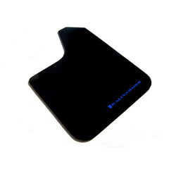 Rally Armor Universal Basic Black Mud Flaps w/ Blue Logo | MF12-BAS-BL