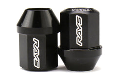 Rays Dura-Nut L32 Straight Type 12x1.25 Lug Nut Set 20 Piece Black | WDURA3212125B
