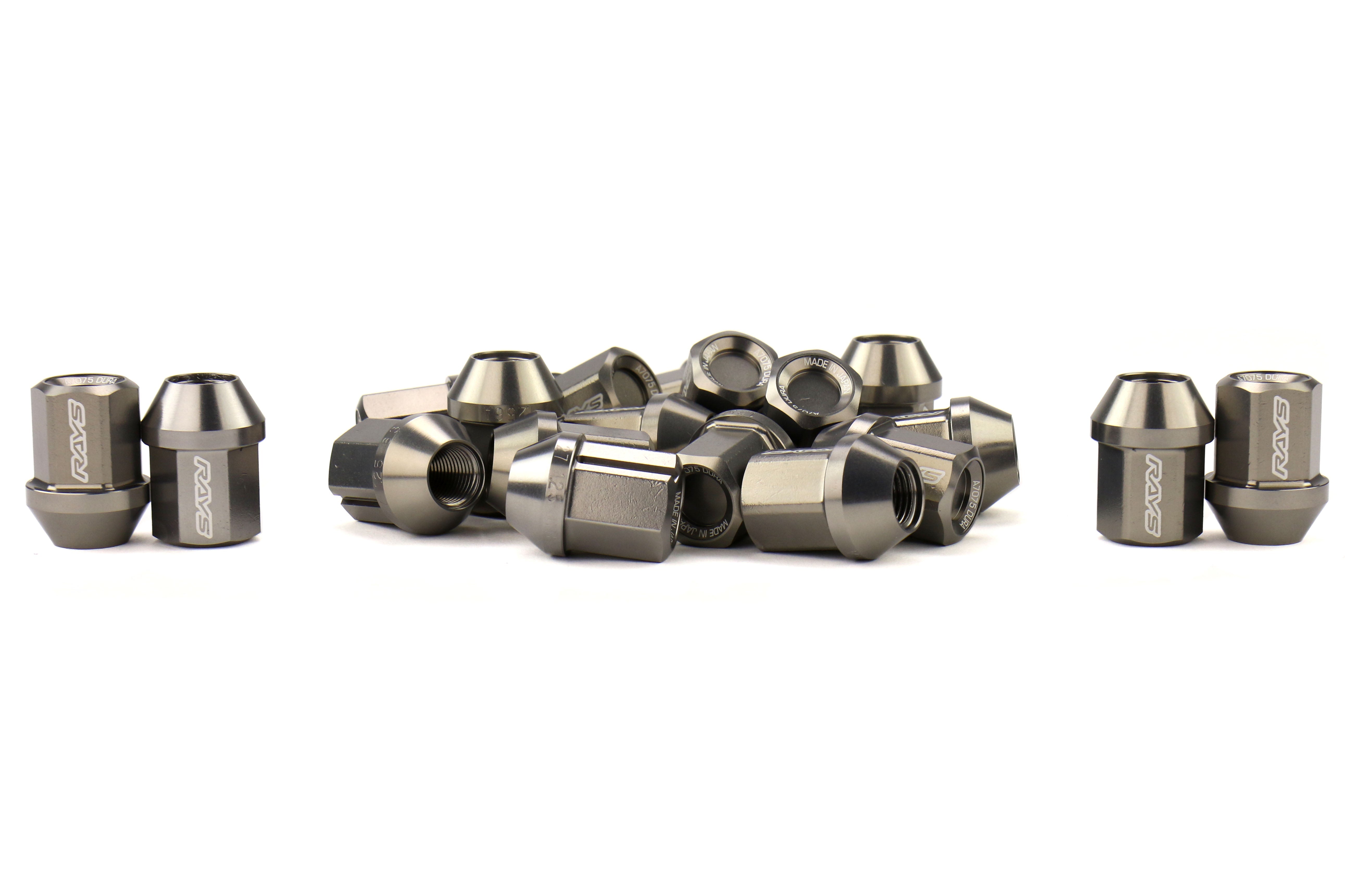 Rays Dura-Nut L32 Straight Type 12x1.25 Lug Nut Set 20 Piece Gunmetal | WDURA3212125G