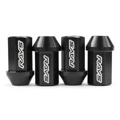 Rays Dura-Nut L42 Straight Type 12X1.25 Lug Nut Set 16 Lug 4 Lock Set Black | WDURA4212125B