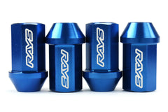 Rays Dura-Nut L42 Straight Type 12X1.25 Lug Nut Set 16 Lug 4 Lock Set Blue | WDURA4212125U