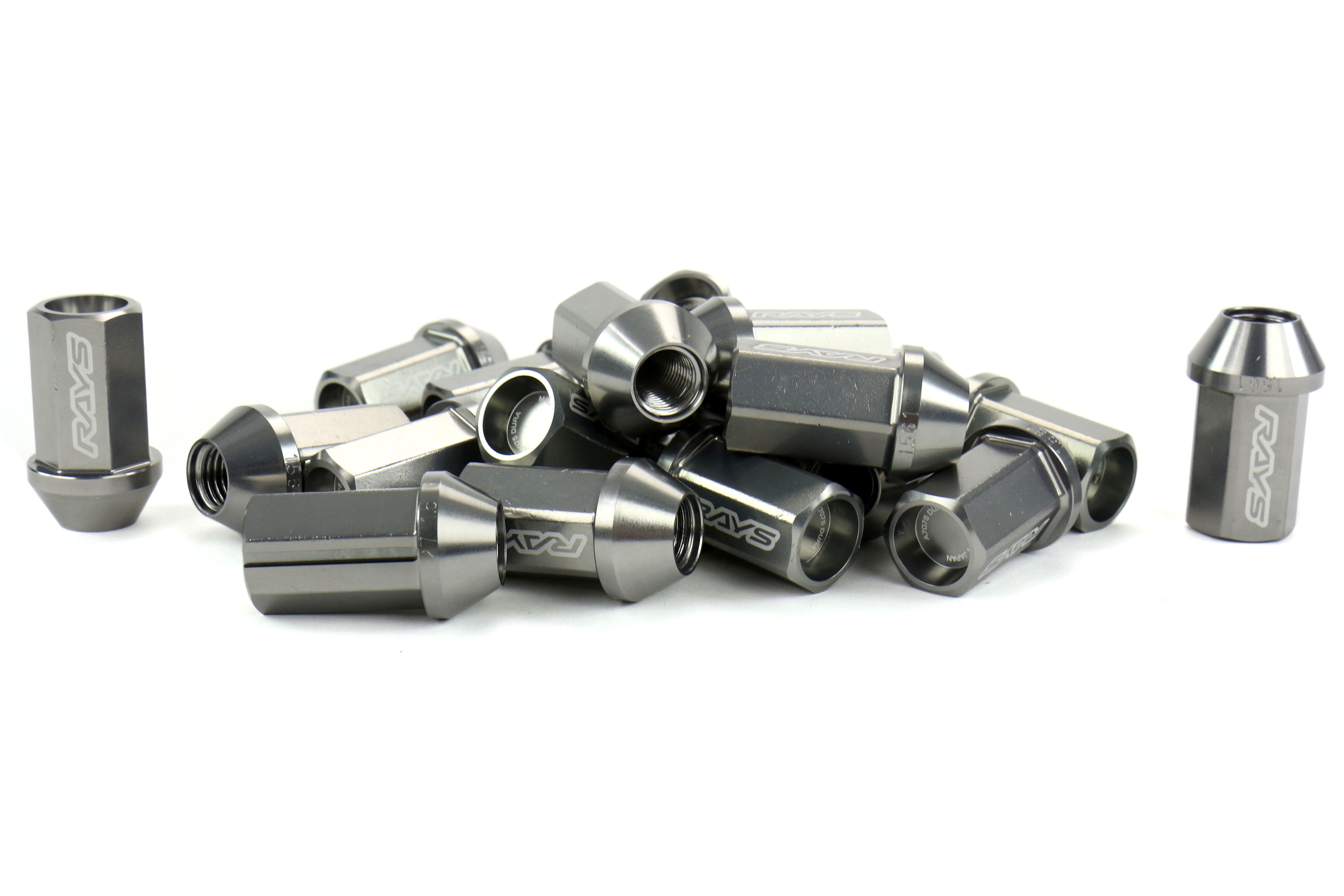 Rays Dura-Nut L42 Straight Type 12X1.25 Lug Nut Set 16 Lug 4 Lock Set Gun Metallic | WDURA4212125G
