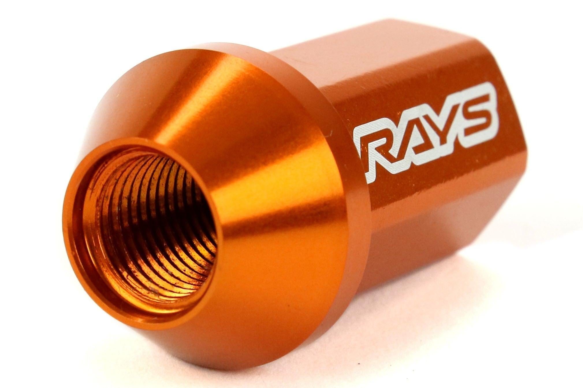Rays Dura-Nut L42 Straight Type 12X1.25 Lug Nut Set 16 Lug 4 Lock Set Orange | WDURA4212125O