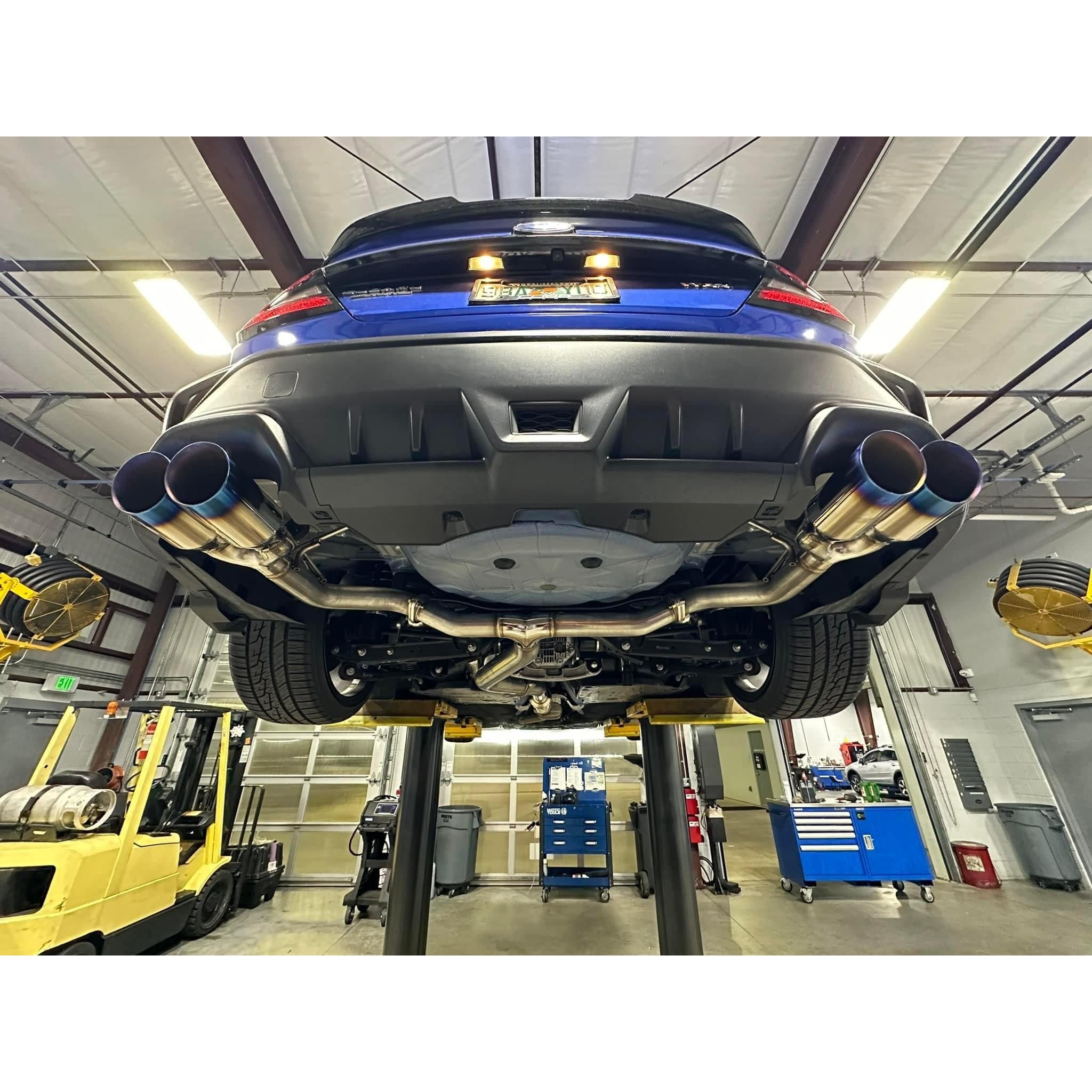 Remark 4in Burnt Stainless Double Wall Tips Axleback Exhaust Subaru WRX 2022-2026 | RO-TTVB-D4