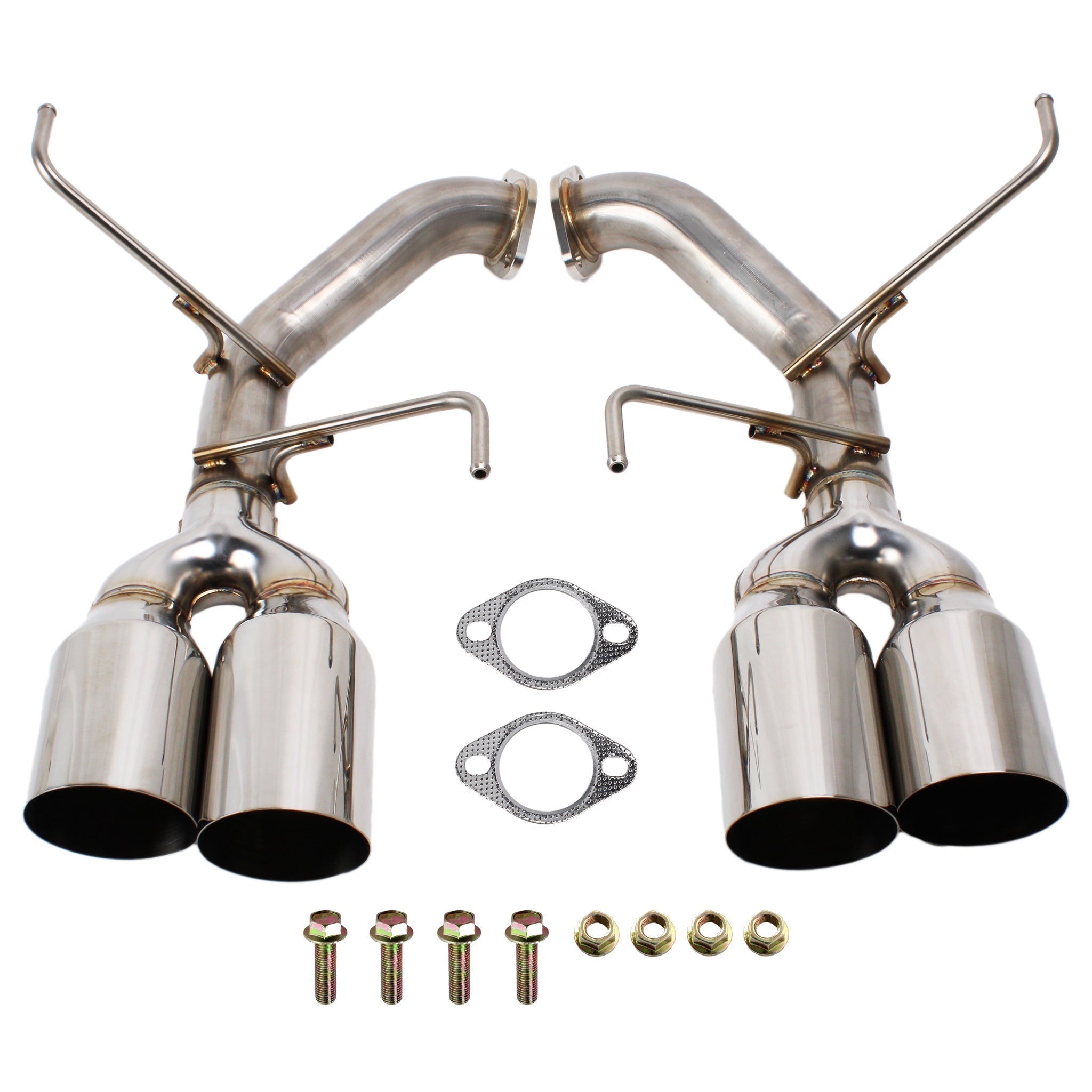 Remark 4in Stainless Single Wall Tips Axleback Exhaust Subaru WRX 2022-2026 | RO-TSVB-S4