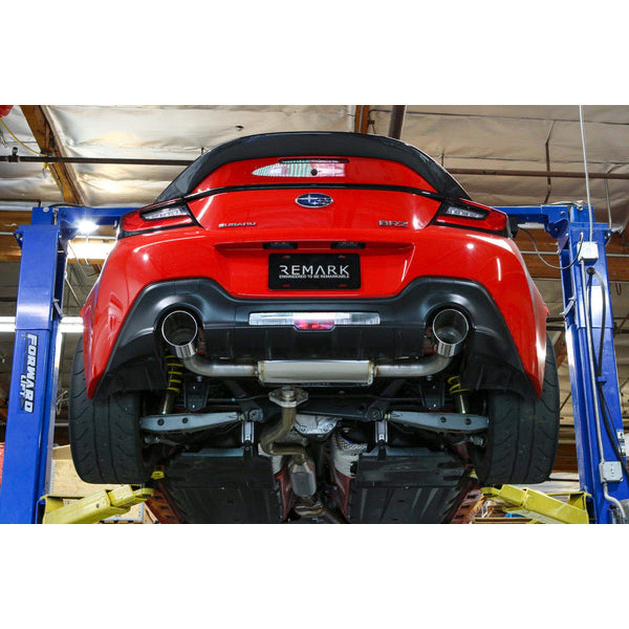 Remark Axleback Exhaust Burnt Single Wall Tips Subaru BRZ / Toyota GR86 2022-2026 | RO-TTZ8-SM