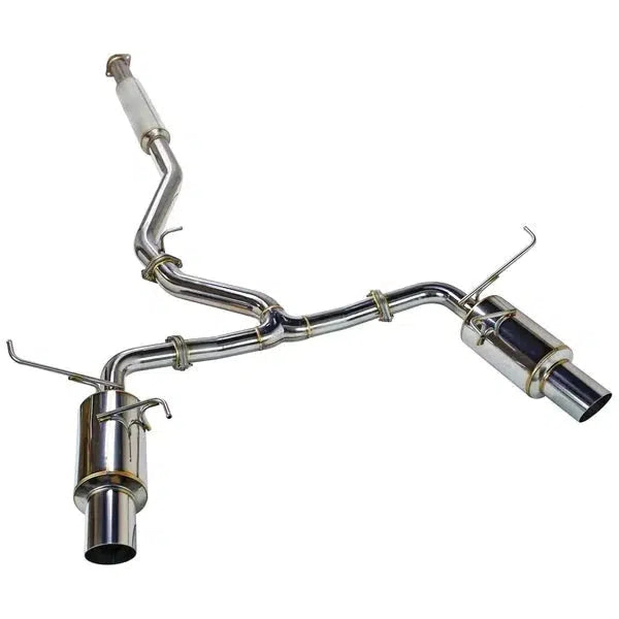 Remark R1 Spec Dual Stainless Tip with Resonator Catback Exhaust 2022-2026 WRX | RK-C2076S-03C