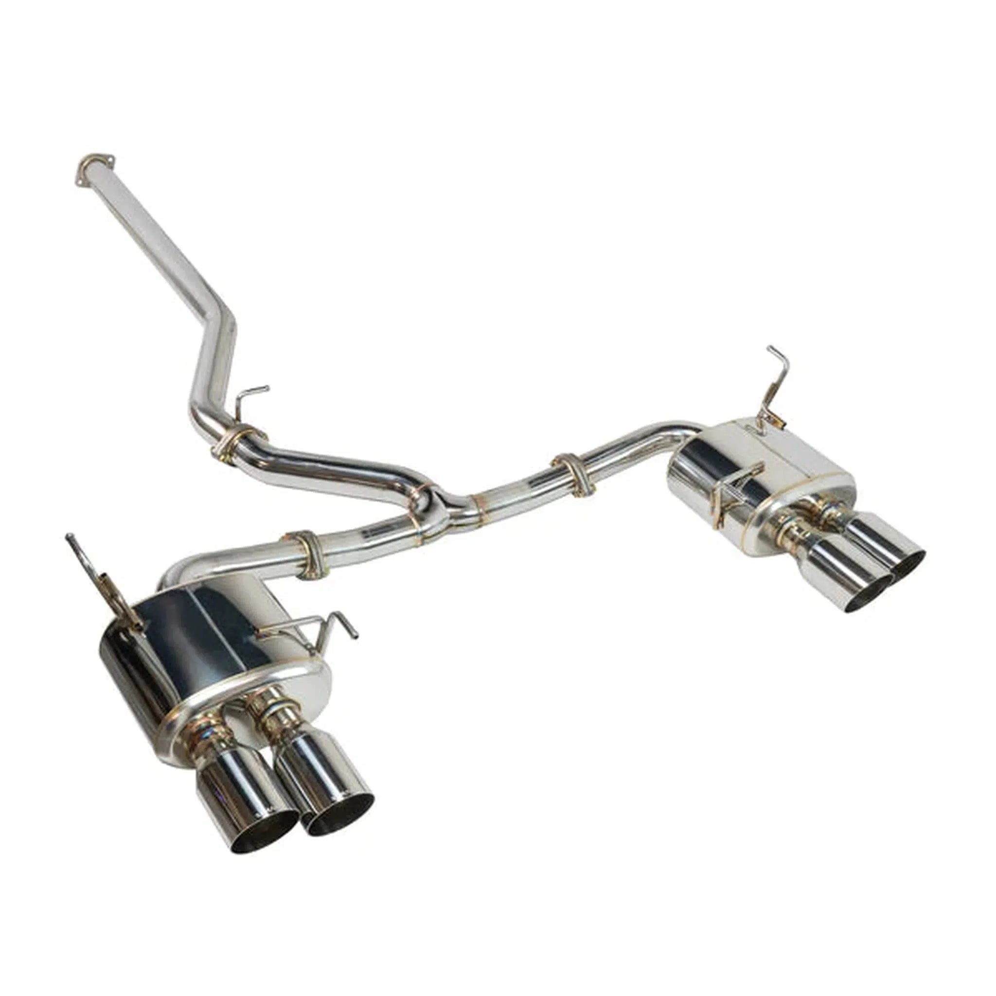 Remark Sports Touring Cat Back Exhaust Stainless Tips Subaru WRX 2022-2025 | RK-C4076S-02
