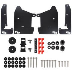 RokBlokz Original Rally Mud Flaps Black Flaps with White Logo Subaru WRX 22-26 | S-VB-O-BLK/WHT