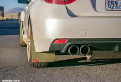 RokBlokz Original Rally Mud Flaps Bubble Gum Pink Flaps/White Logo WRX / STI Sedan 2011-2014