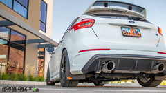RokBlokz Original Rally Mud Flaps White Flaps/Nitrous Blue Logo Focus RS / Focus ST 13-19 | F-FORS-O-WHT/NBL