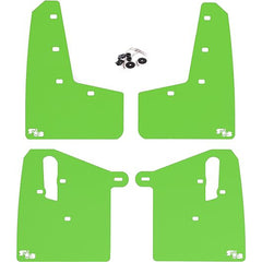 RokBlokz Rally Mud Flaps Lime GreenFlap w/ White Logo Subaru WRX / STI 2015-2021 | S-VA-O-LIM/WHT