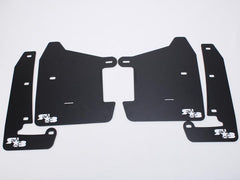 RokBlokz Short Rally Mud Flaps Black Flaps White Logo Subaru 2022-2026 WRX | S-VB-S-BLK/WHT