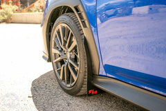 RokBlokz Short Rally Mud Flaps Orange Flaps Black Logo Subaru 2022-2026 WRX | S-VB-S-ORG/BLK