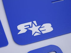 RokBlokz Short Rally Mud Flaps Deep Blue Flaps White Logo Subaru 2022-2026 WRX | S-VB-S-DBL/WHT