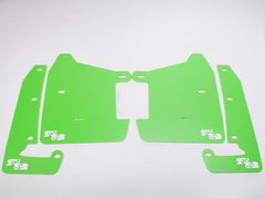 RokBlokz Short Rally Mud Flaps Lime Green Flaps White Logo Subaru 2022-2026 WRX | S-VB-S-LGR/WHT