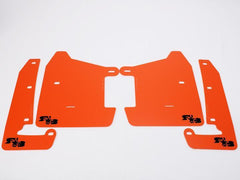 RokBlokz Short Rally Mud Flaps Orange Flaps Black Logo Subaru 2022-2026 WRX | S-VB-S-ORG/BLK