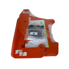 RokBlokz Short Rally Mud Flaps Orange Flaps White Logo Subaru 2022-2026 WRX | S-VB-S-ORG/WHT