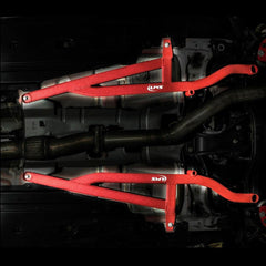 SMY Center Floor Power Brace Kit Wrinkle Black Subaru WRX / STI 2008-2021 | SMY-SUSBK-MIDDLE