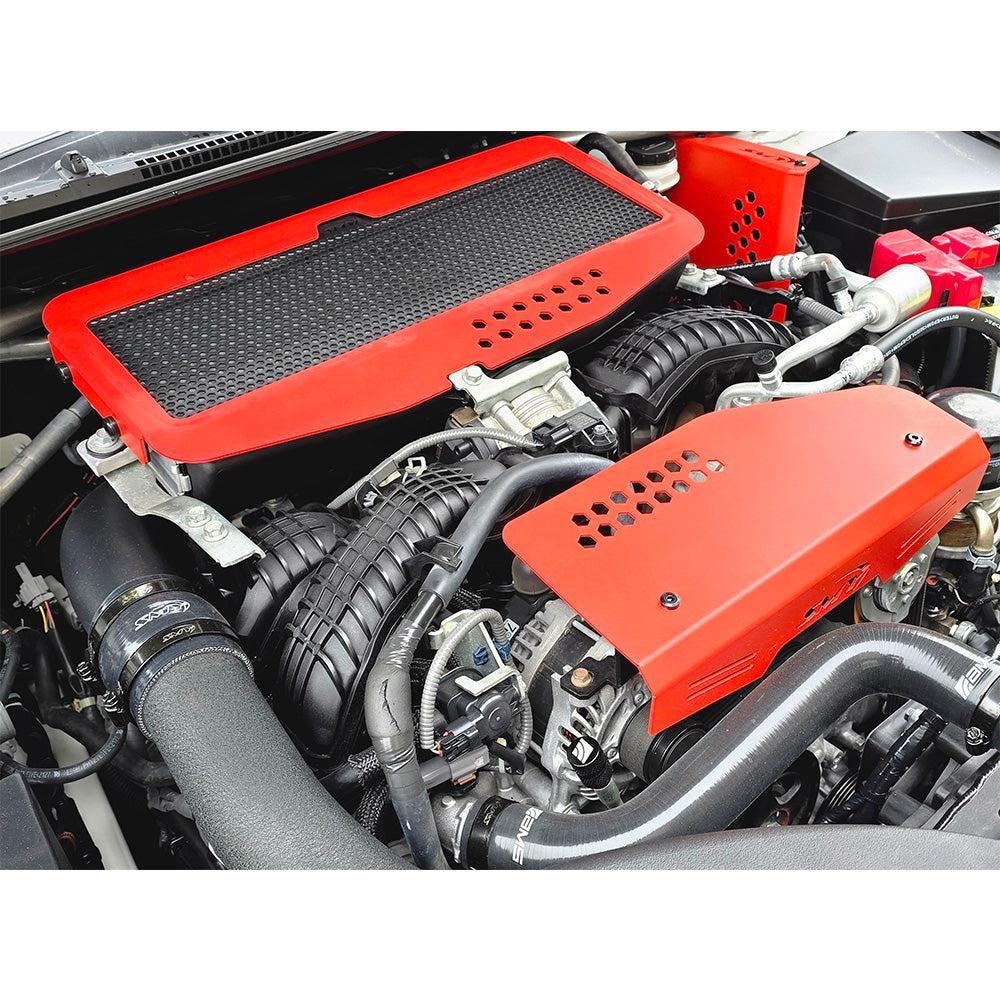 SMY GODZILLA Cast Aluminum Top Mount Intercooler Pipe Red 2022-2026 WRX | SMY-GDZ-VBAL-RD