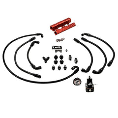 SMY Top Feed PTFE Fuel Line Kit Red Fuel Rails & Fuel Pressure Regulator Subaru WRX 2002-2014 / STI 2004-2021