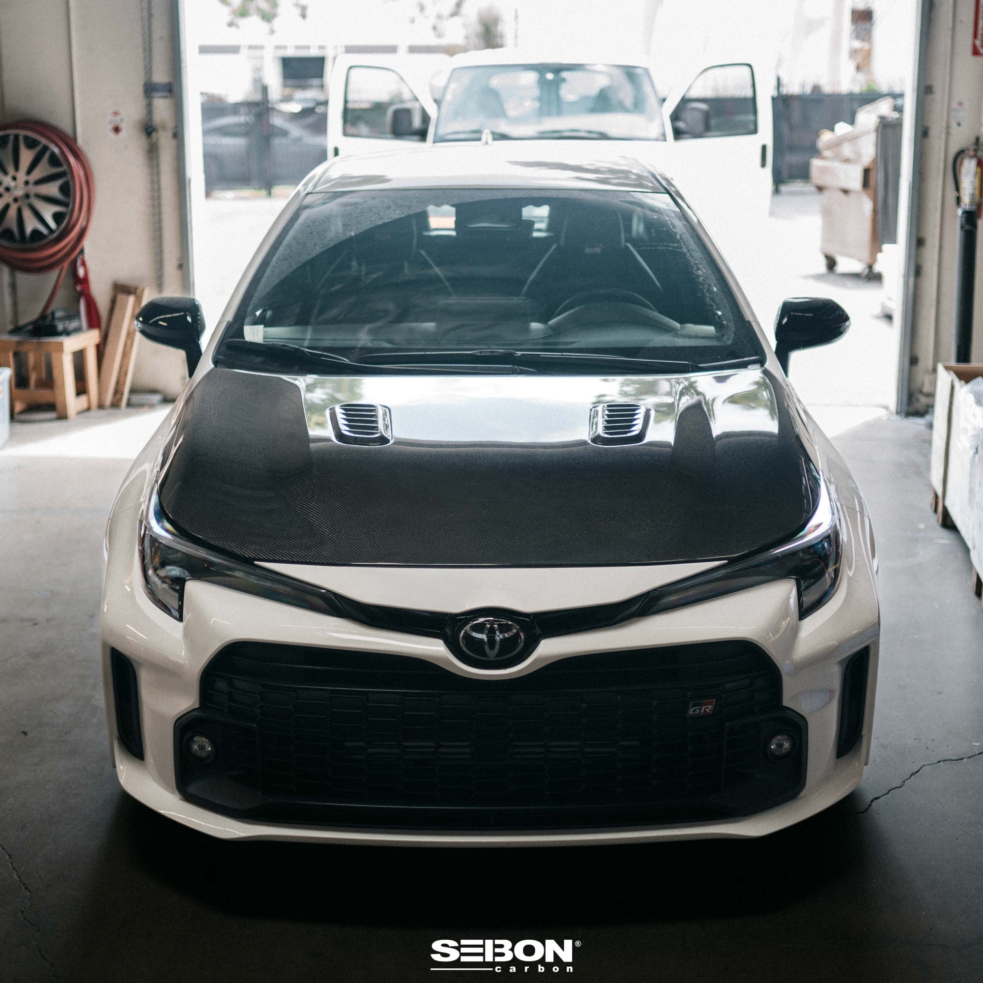 Seibon 23-25 Toyota GR Corolla OE-Style Double-Sided Carbon Fiber Hood | HD23TYGRCOR-OE-DS