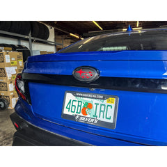 Sticker Fab Front + Rear 3D Carbon Fiber Emblem Overlays Subaru WRX 2022-2025