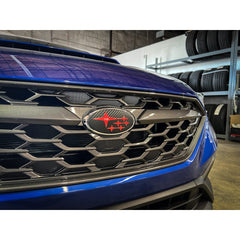 Sticker Fab Front + Rear 3D Carbon Fiber Emblem Overlays Subaru WRX 2022-2025