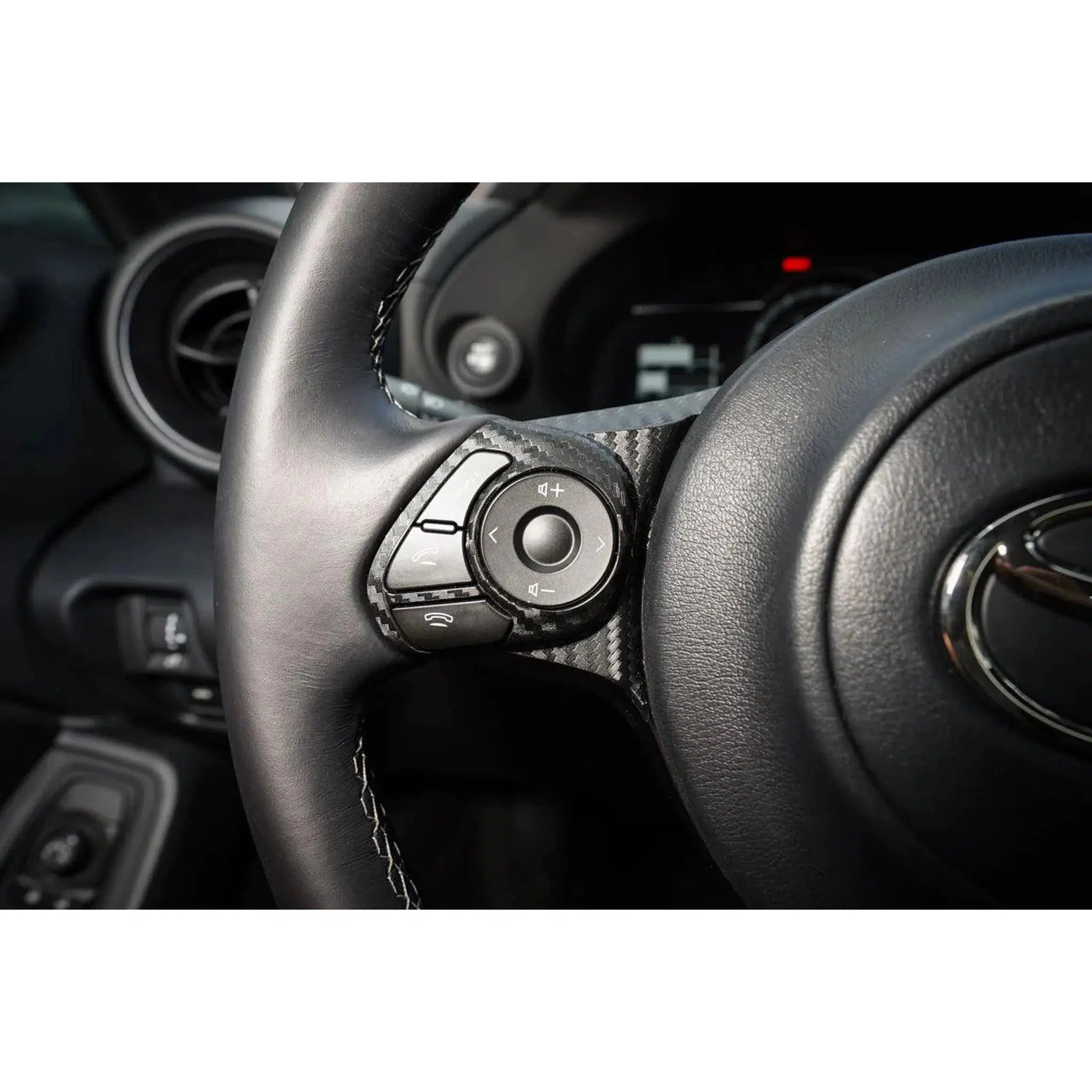Sticker Fab Steering Wheel Controls + Lower Spoke 3D Carbon Overlays Subaru BRZ 2022+ / Toyota GR86 2022-2026