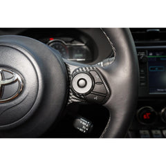 Sticker Fab Steering Wheel Controls + Lower Spoke 3D Carbon Overlays Subaru BRZ 2022+ / Toyota GR86 2022-2026