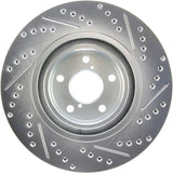 StopTech Select Sport Slotted + Drilled Brake Rotor Front Right Subaru WRX 09-14 / BRZ 13-24 | 227.47021R
