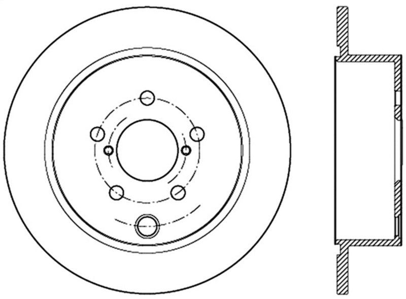 StopTech Sport Slotted Brake Rotor Rear Right Forester XT 2014-2017 | 126.47035SR