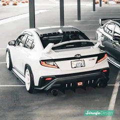 Strafe Design Subaru 2022-2025 WRX V4 Rear Diffuser Matte Black Aggressive (Swoop) | VBWRXV4RDSWM