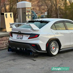 Strafe Design Subaru 2022-2025 WRX V4 Rear Diffuser Matte Black Aggressive (Swoop) | VBWRXV4RDSWM
