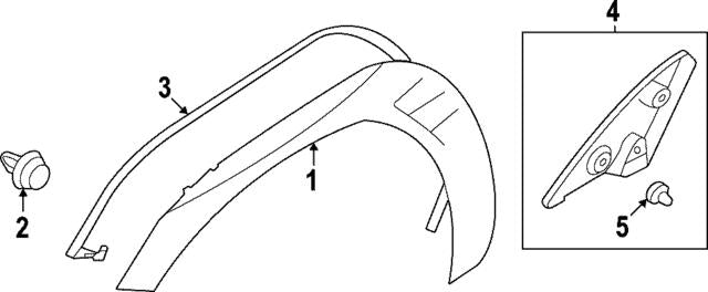 Subaru OEM 22-26 Subaru WRX Left Front Fender Flare