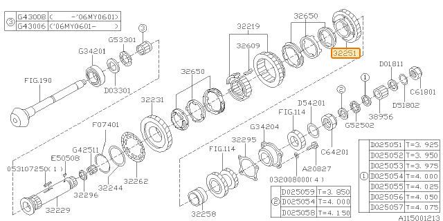 Subaru OEM 2nd Gear Driven (06 STI) | 32251AA880