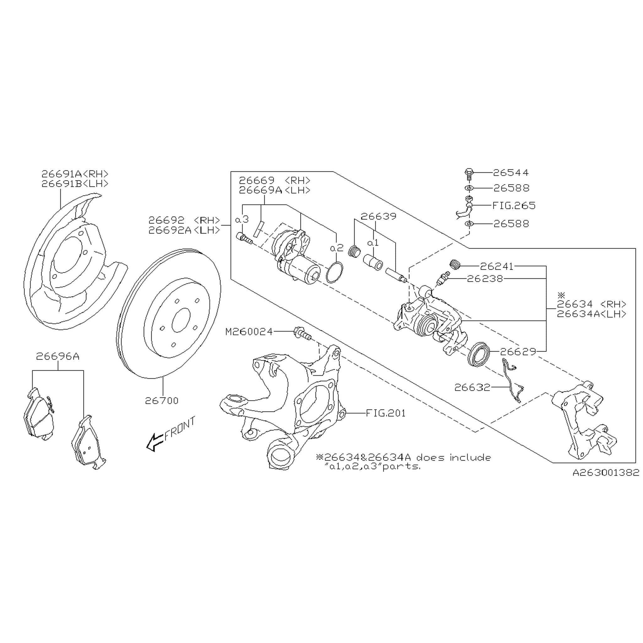 Subaru OEM 6-Pot Gold Brembo Brake Caliper - Rear Left Subaru WRX TS 2024 | 26692VC030