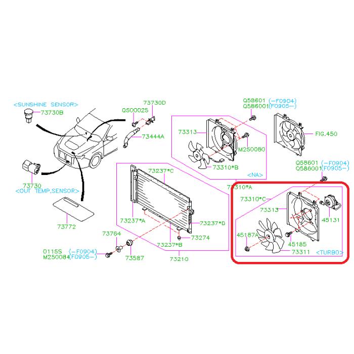 Subaru OEM A/C Condenser Fan WRX / STI 2012-2016 | 73310FJ020