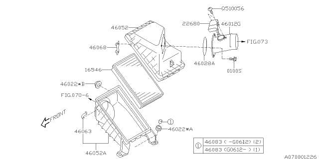 Subaru OEM Air Filter Housing - Upper 02-07 WRX / 04-07 STI | 46052SA001