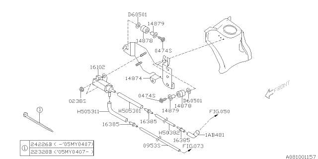 Subaru OEM Air Hose - EGR Valve WRX / STI 2004-2006 | 09535A270