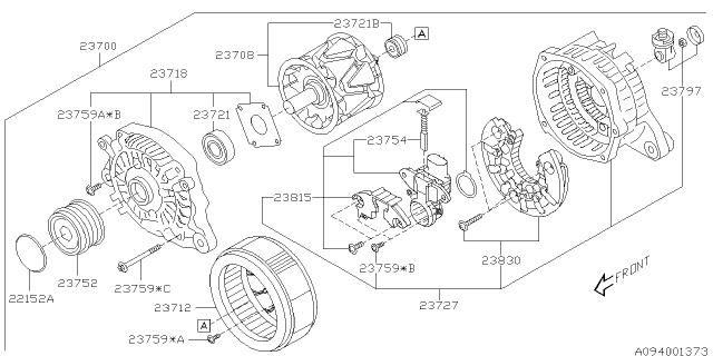 Subaru OEM Alternator Brush Set WRX 02-21 / STI 04-21 | 23754AA010