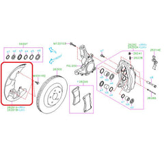 Subaru OEM Brake Dust Shield - Front Left 18-21 STI | 26290VA010