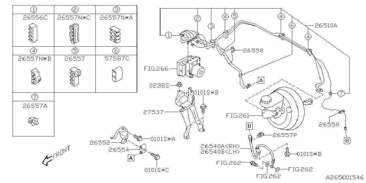 Subaru OEM Brake Hose F Left-hand Subaru WRX 2023-2025 | 26540VC090