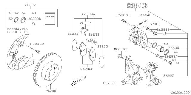 Subaru OEM Brake Rotor - Front 2020-2025 Subaru Outback | 26300AN00A