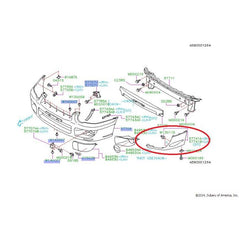 Subaru OEM Bumper/Air Dam Skirt - Driver (Silver) 04-05 STI \ 57742FE011TG