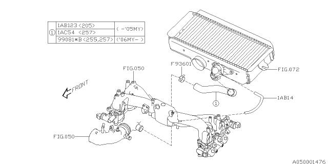Subaru OEM Bypass Valve Hose 04-05 STI | 99071AC541