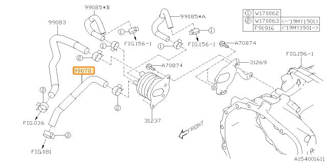 Subaru OEM CVT Coolant Hose (19+ Ascent) | 99083AA39B