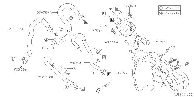 Subaru OEM CVT Coolant Hose (99078*A) 18-19 Crosstrek | 99083AA280